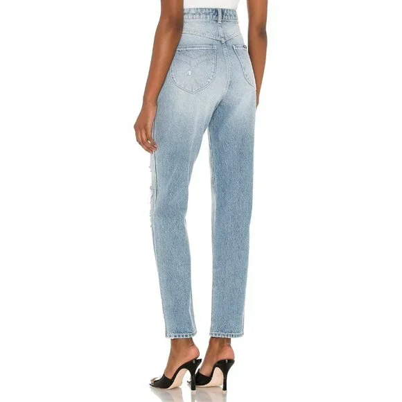 Rolla's Original Straight High Rise Jeans in Sunbleach Worn 28 Womens Denim Pant - Picture 14 of 15